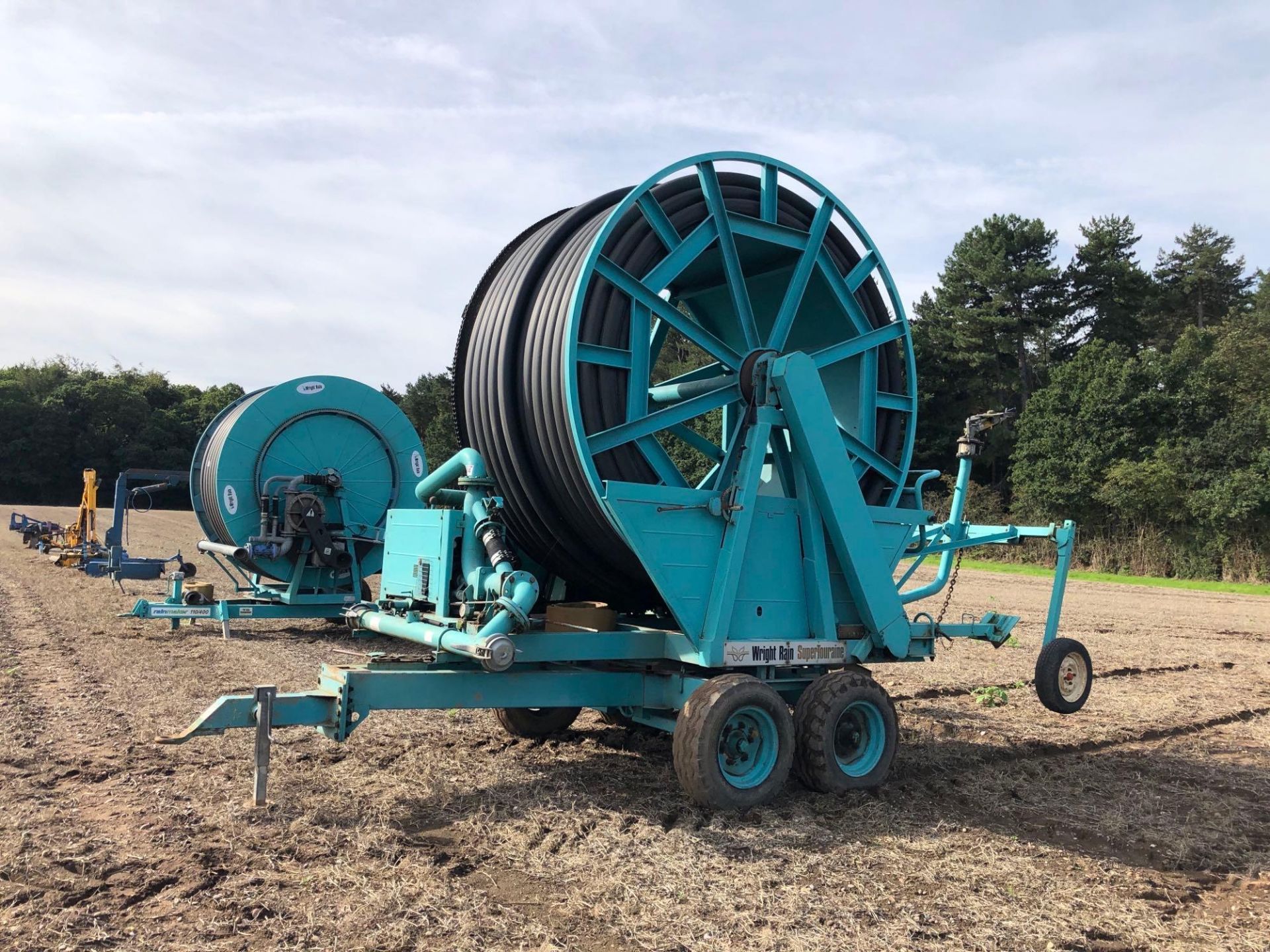 1985 Wright Rain SuperTouraine 110/370 twin axle irrigation reel with Big Gun rain gun. Serial No: J - Image 13 of 15