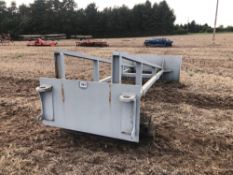 Farm made grain pusher with 6ft blade (12ft 6 inch long) with pin and cone attachments