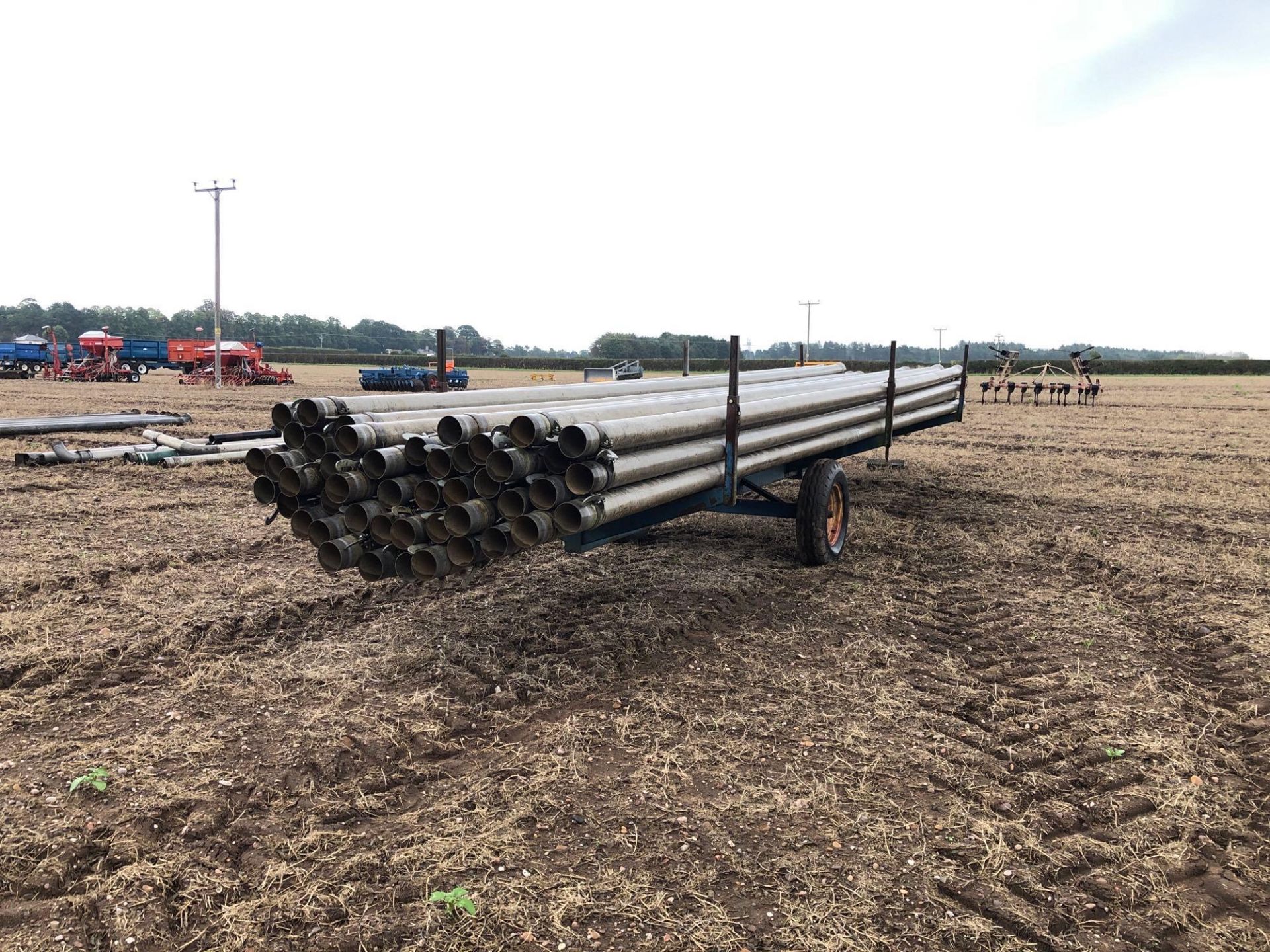 46No. Wright Rain 5" irrigation pipes 30ft with pipe trailer - Image 3 of 5