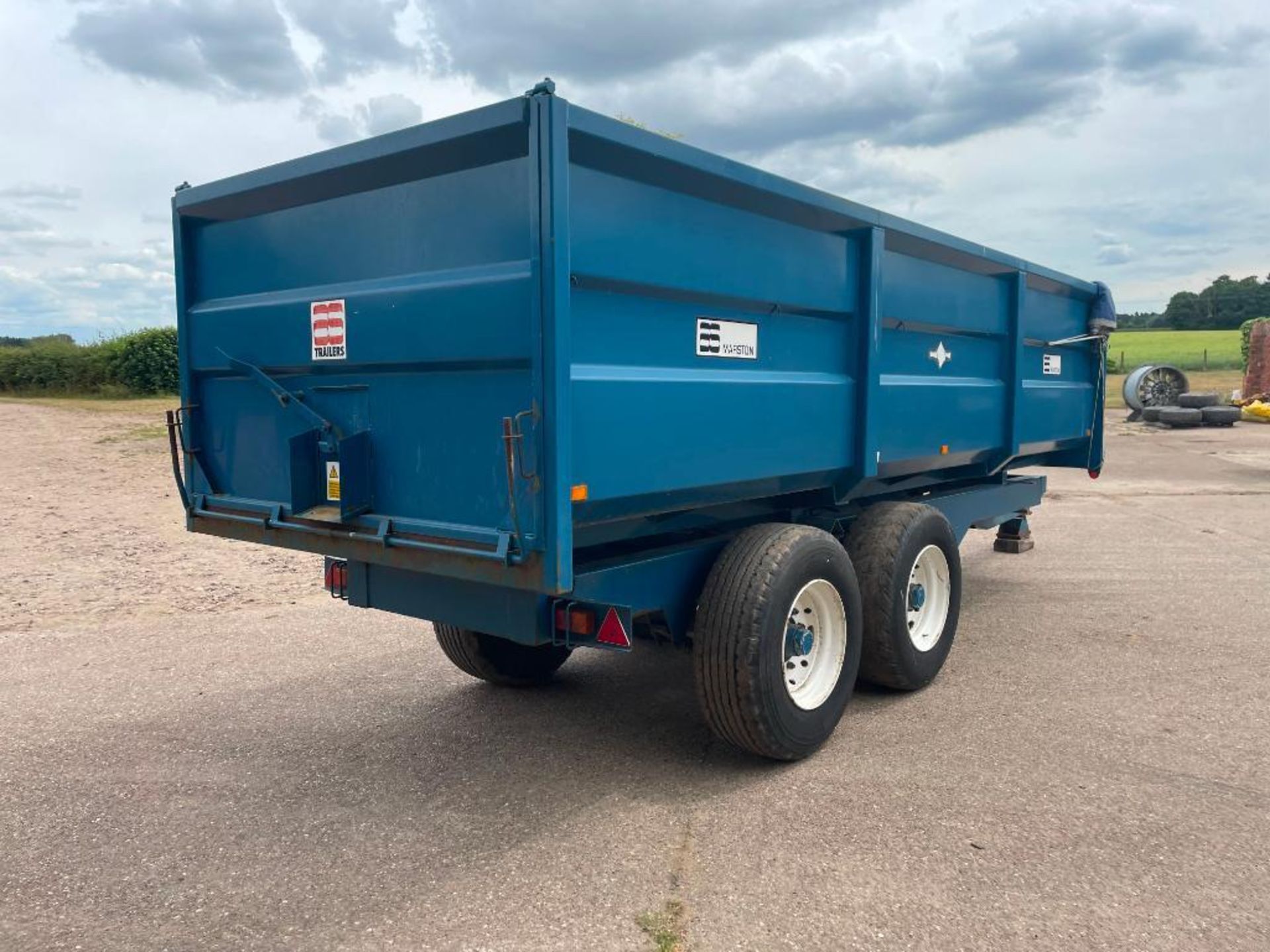 2000 AS Marston ACE 14t twin axle grain trailer with sprung drawbar, manual tailgate and grain chute - Image 8 of 20