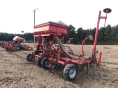 2005 Kverneland Accord TS 4m tine drill with tramline and bout markers, wheel track eradicators and