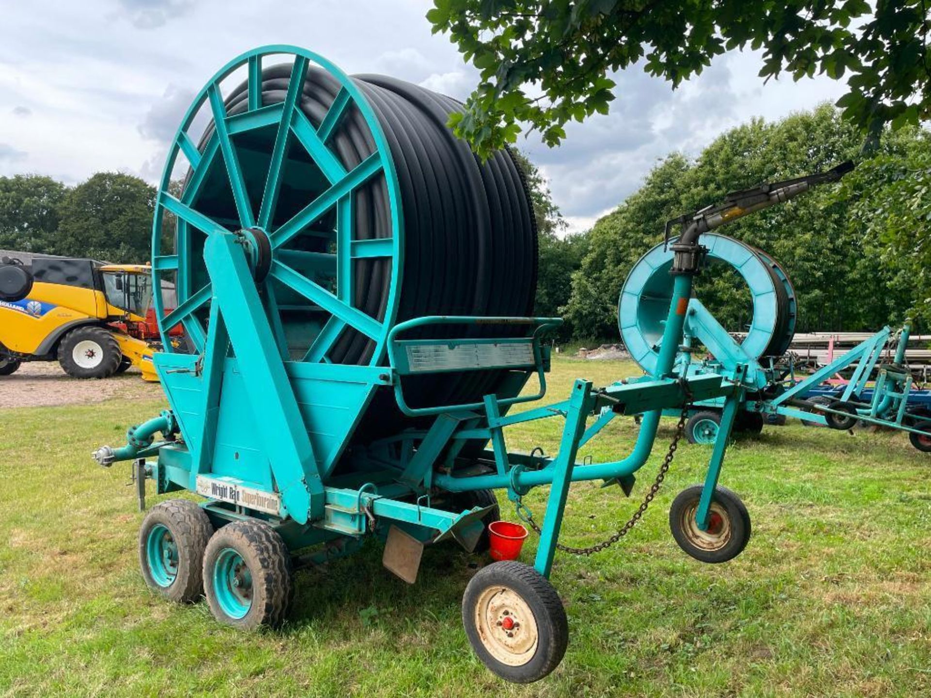 1985 Wright Rain SuperTouraine 110/370 twin axle irrigation reel with Big Gun rain gun. Serial No: J - Image 11 of 15