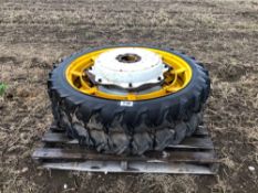 Pair Avon 8.3R44 rear row crop wheels and tyres