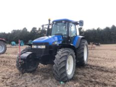 2007 New Holland TM120 4wd 40kph Range Command tractor with 4 manual spools, cab suspension and fron