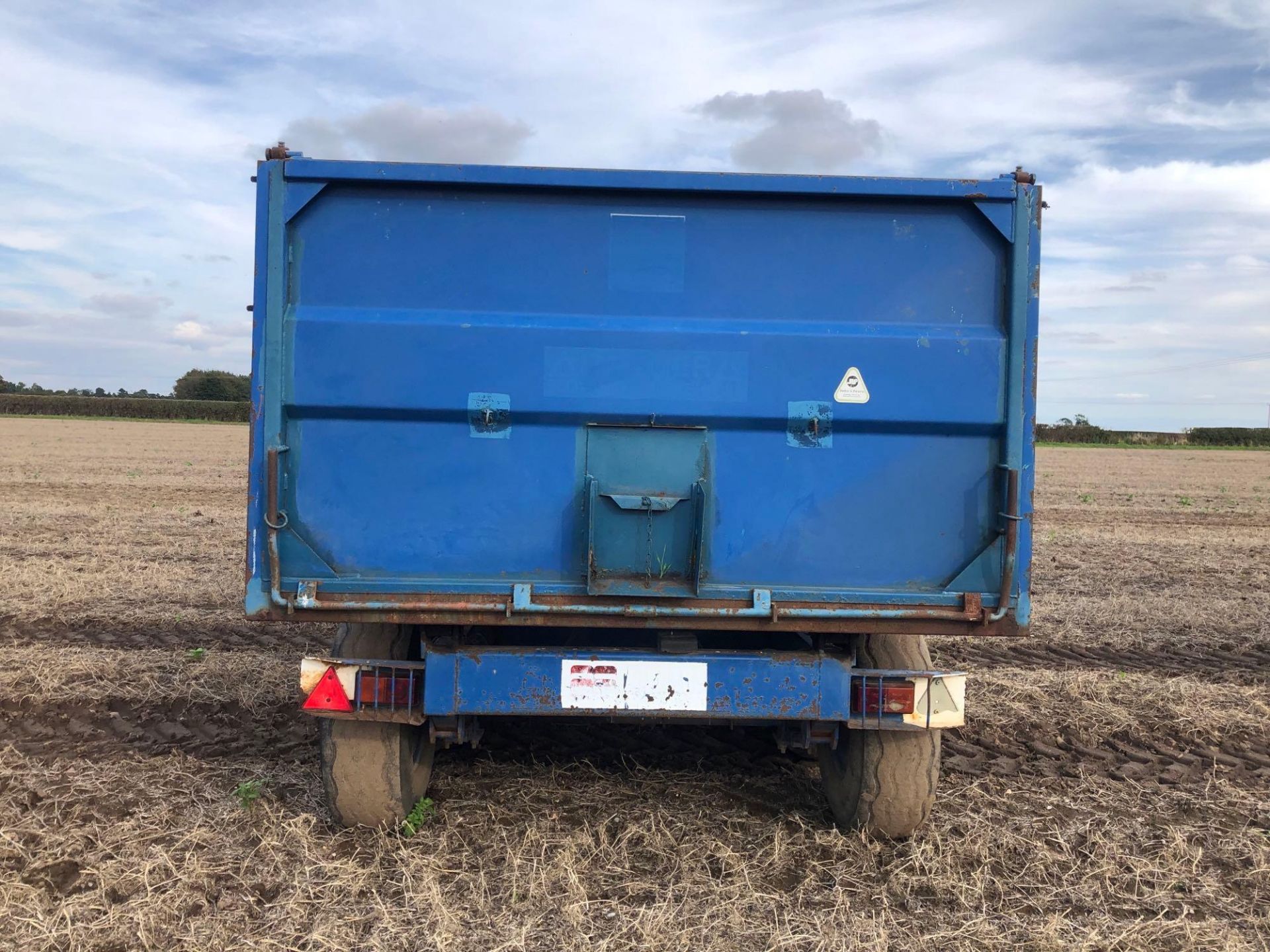 1986 AS Marston FF8L 8t twin axle grain trailer with manual tailgate and grain chute on 11.5/80-15.3 - Image 12 of 12