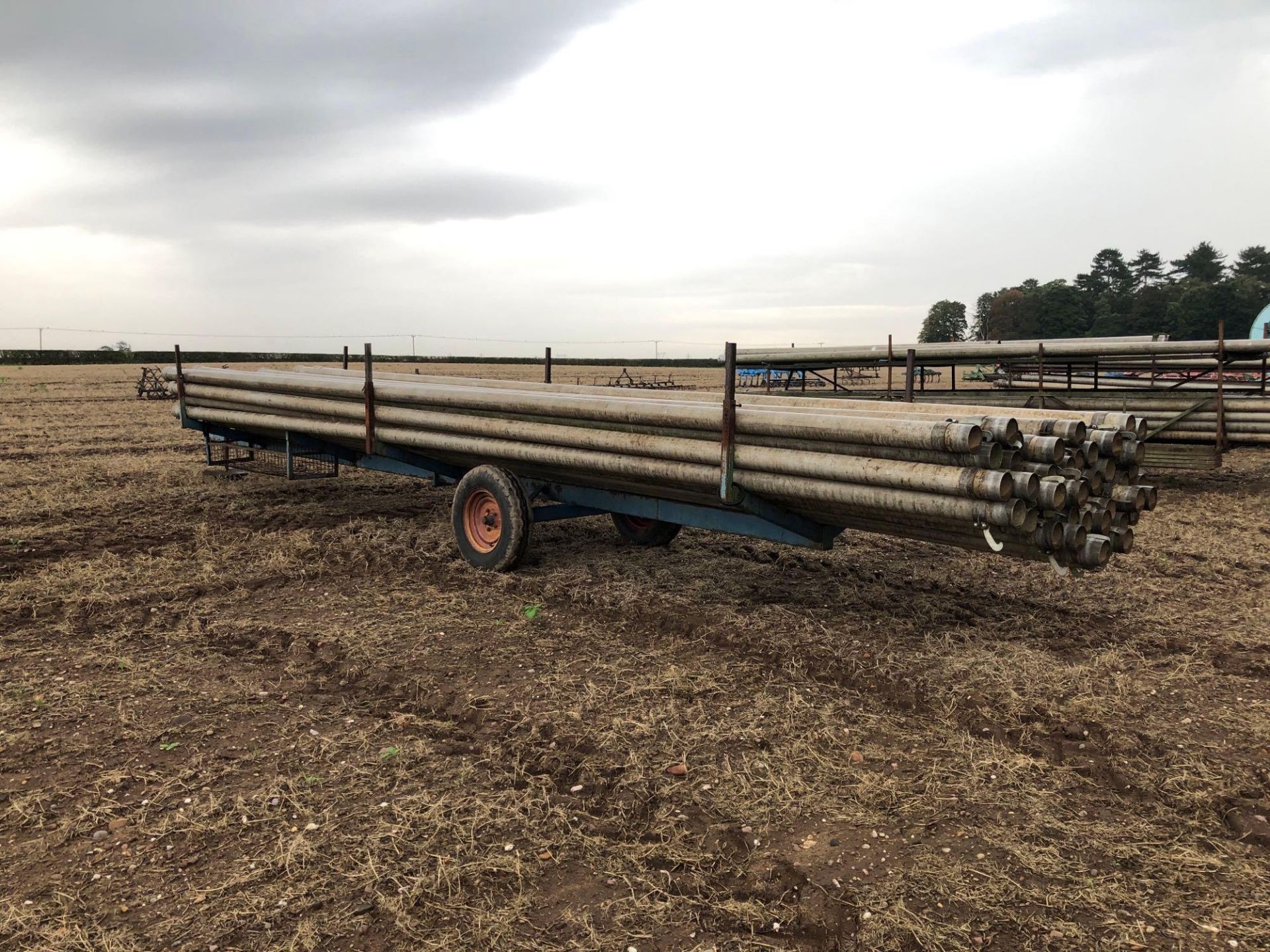 46No. Wright Rain 5" irrigation pipes 30ft with pipe trailer - Image 5 of 5