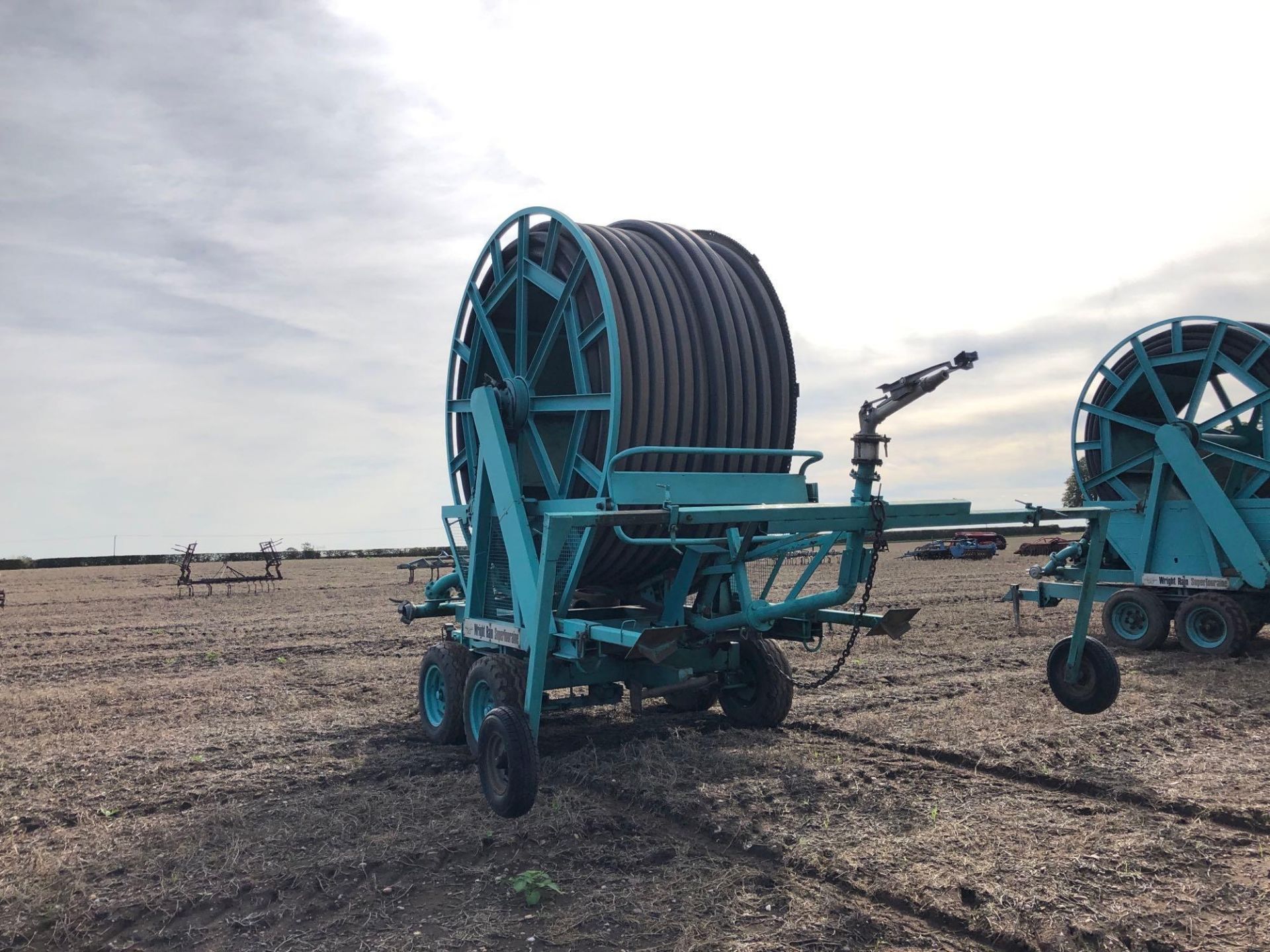 1984 Wright Rain SuperTouraine 110/370 twin axle irrigation reel with Big Gun rain gun. Serial No: J - Image 7 of 12