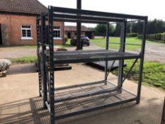 2No. Steel pallet racking sections