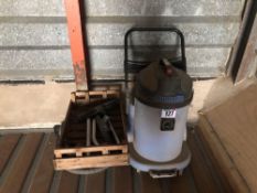 Numatic WVD902 industrial hoover and various pipework, single phase