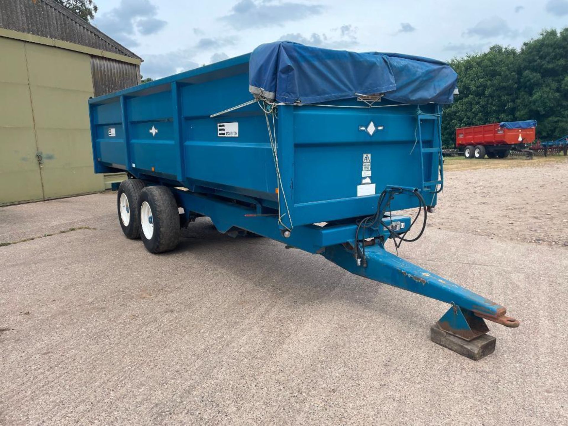 2000 AS Marston ACE 14t twin axle grain trailer with sprung drawbar, manual tailgate and grain chute - Image 7 of 20