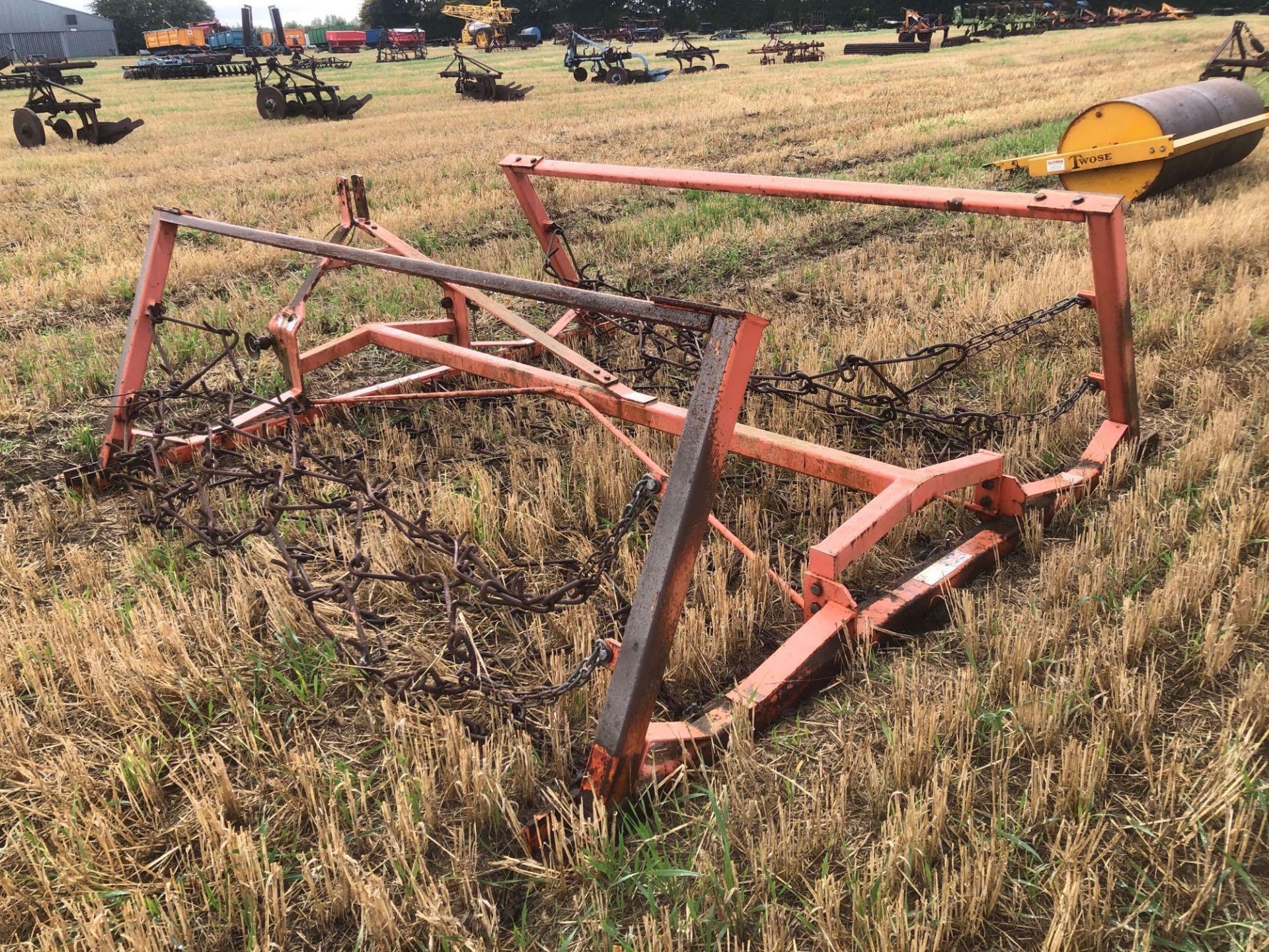 1998 Parmiter 4m manual folding chain harrow, linkage mounted. Serial No: FS136165 - Image 3 of 4