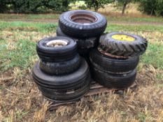 Quantity miscellaneous wheels and tyres