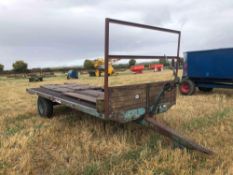 1988 Salop BT4 single axle 15'6" flat bed trailer on 11.5/80-15.3 wheels and tyres. Serial No: 88376