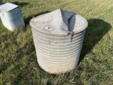 Metal feed bin