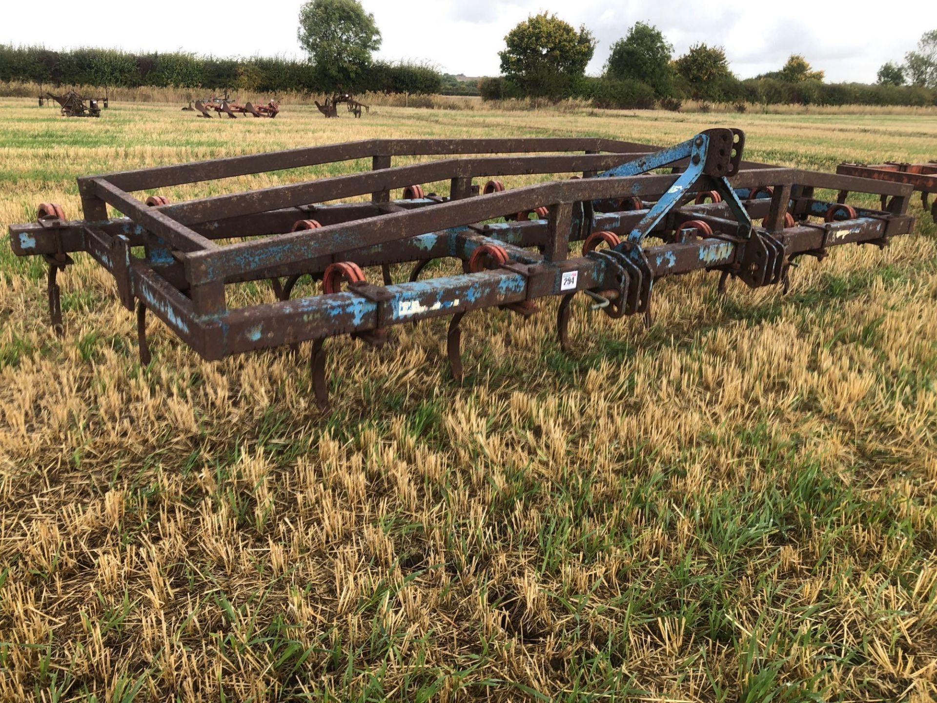 Ransomes C87 4m pigtail tine cultivator with 21 tines, linkage mounted