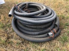 Quantity black plastic drainage pipe