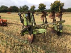 Dowdeswell DP7C 4f (3+1) reversible plough with skimmers. Serial No: 214341495