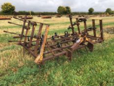 Coopers 12' springtine cultivator, linkage mounted. Serial No: 091615
