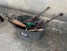 Galvanised dolly tubs and contents