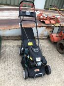 Webb DVO173cc pedestrian lawnmower, charger in the office
