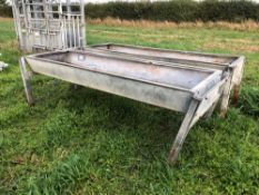 2No galvanised feed troughs