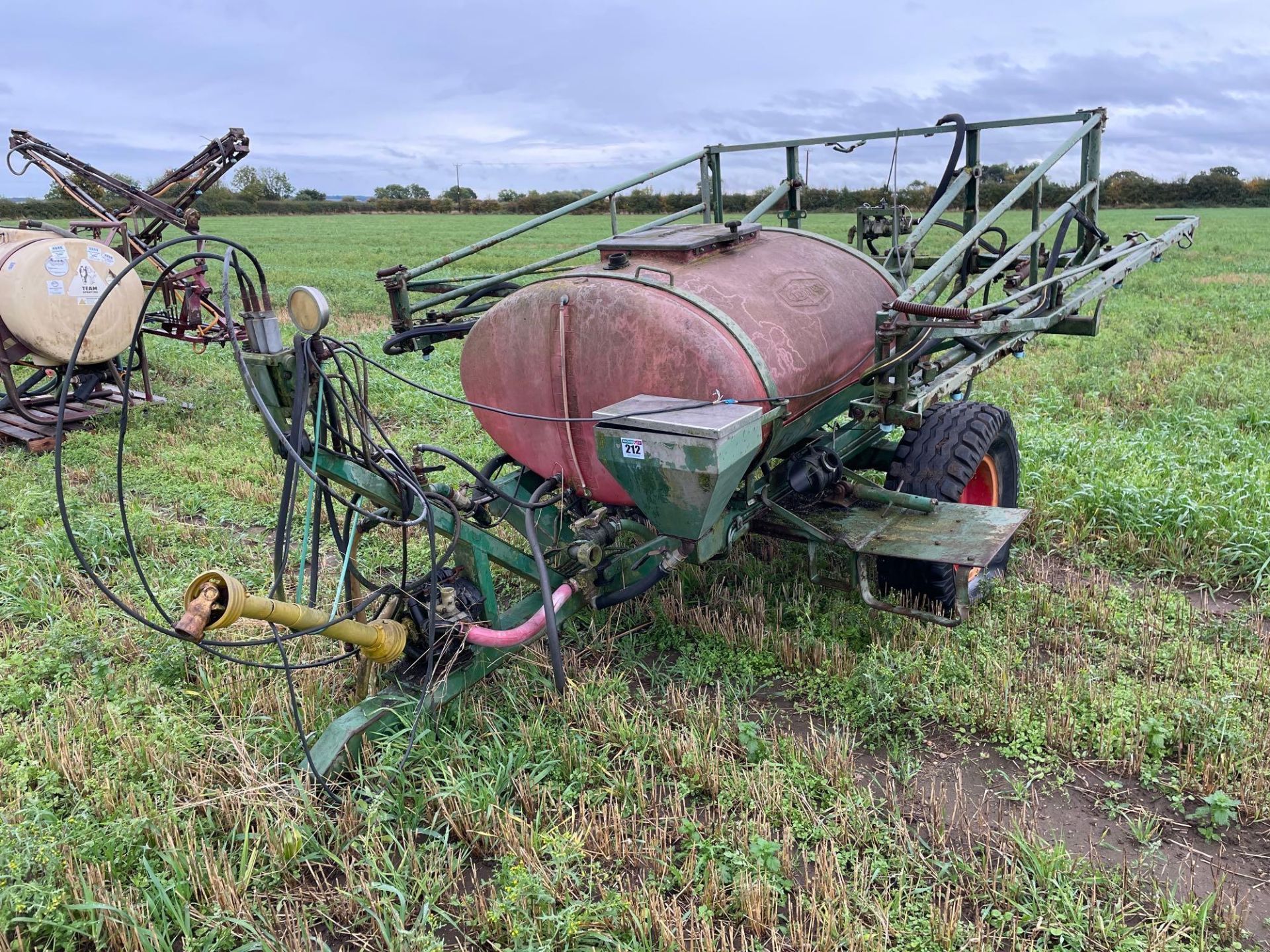 Croptex 12m trailed sprayer, 200gal tank on 12.5/80-18 wheels and tyres. Spares and repairs.