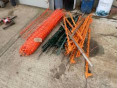 Fencing stakes and hazard fencing