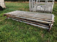 10No galvanised 3m cattle penning sections