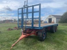 Bale trailer, 4 wheel with dolly and front rave. NO VAT