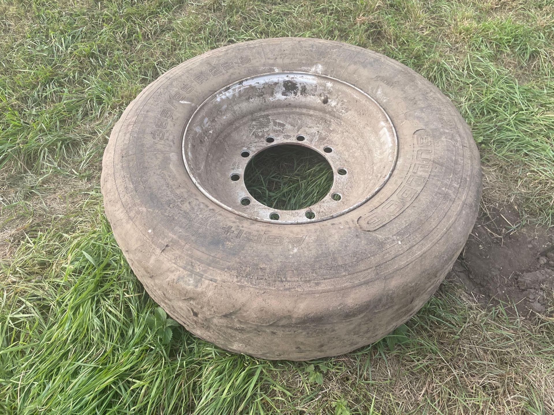 Single 385/65R22.5 wheel and tyre