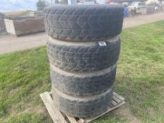 4No. 385/65R22.5 wheels and tyres