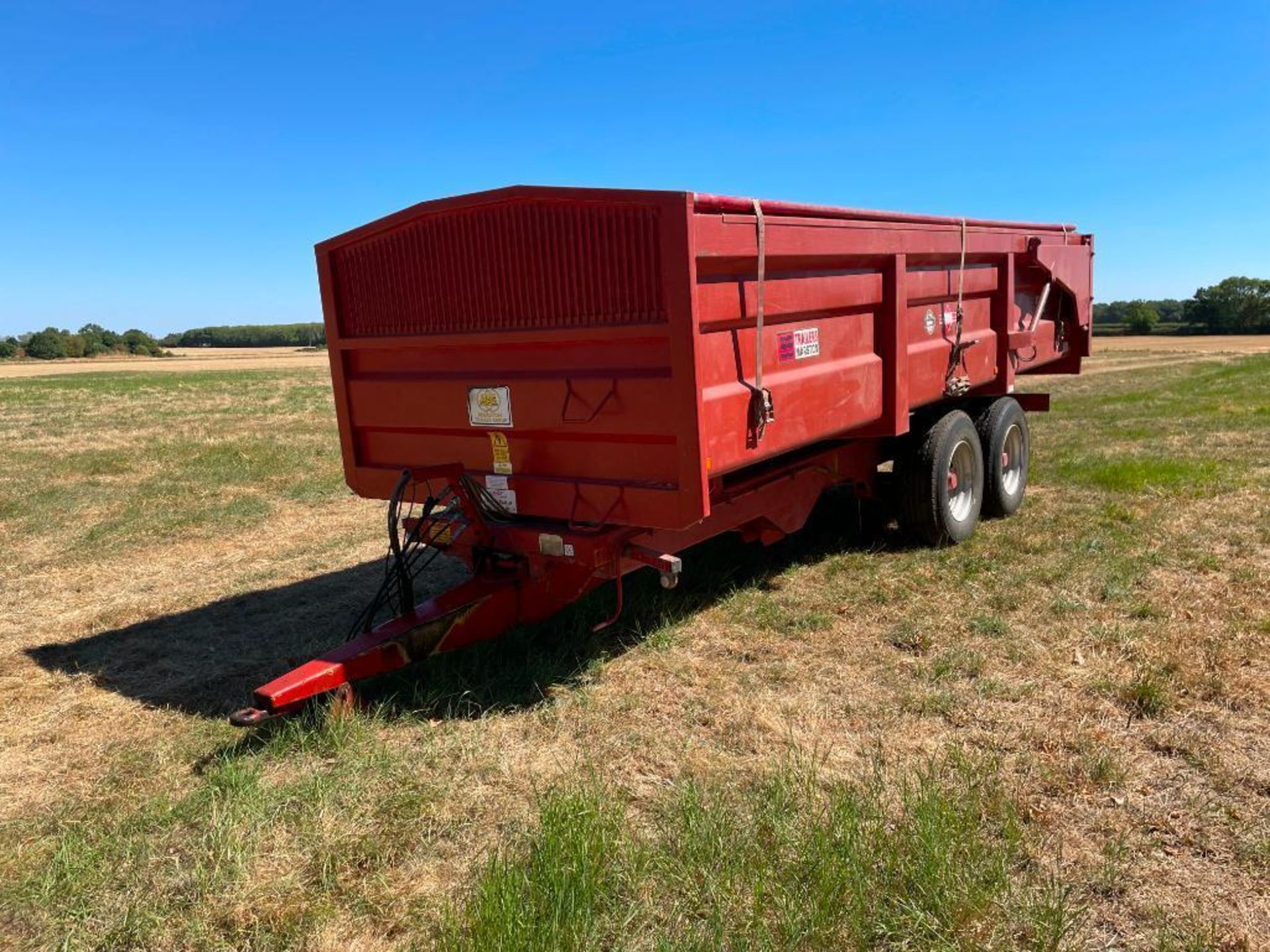 2008 AS Marston ACE Fen 14 14t grain trailer with sprung drawbar, rollover sheet, hydraulic tailgate - Image 3 of 10