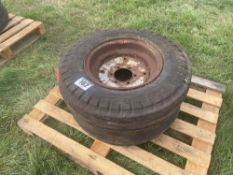 Pair Firestone 7.5-16 wheels and tyres. NO VAT