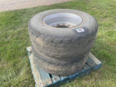 2No. 385/65R22.5 wheels and tyres