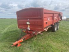 2008 AS Marston ACE Fen 14 14t grain trailer with sprung drawbar, rollover sheet, hydraulic tailgate