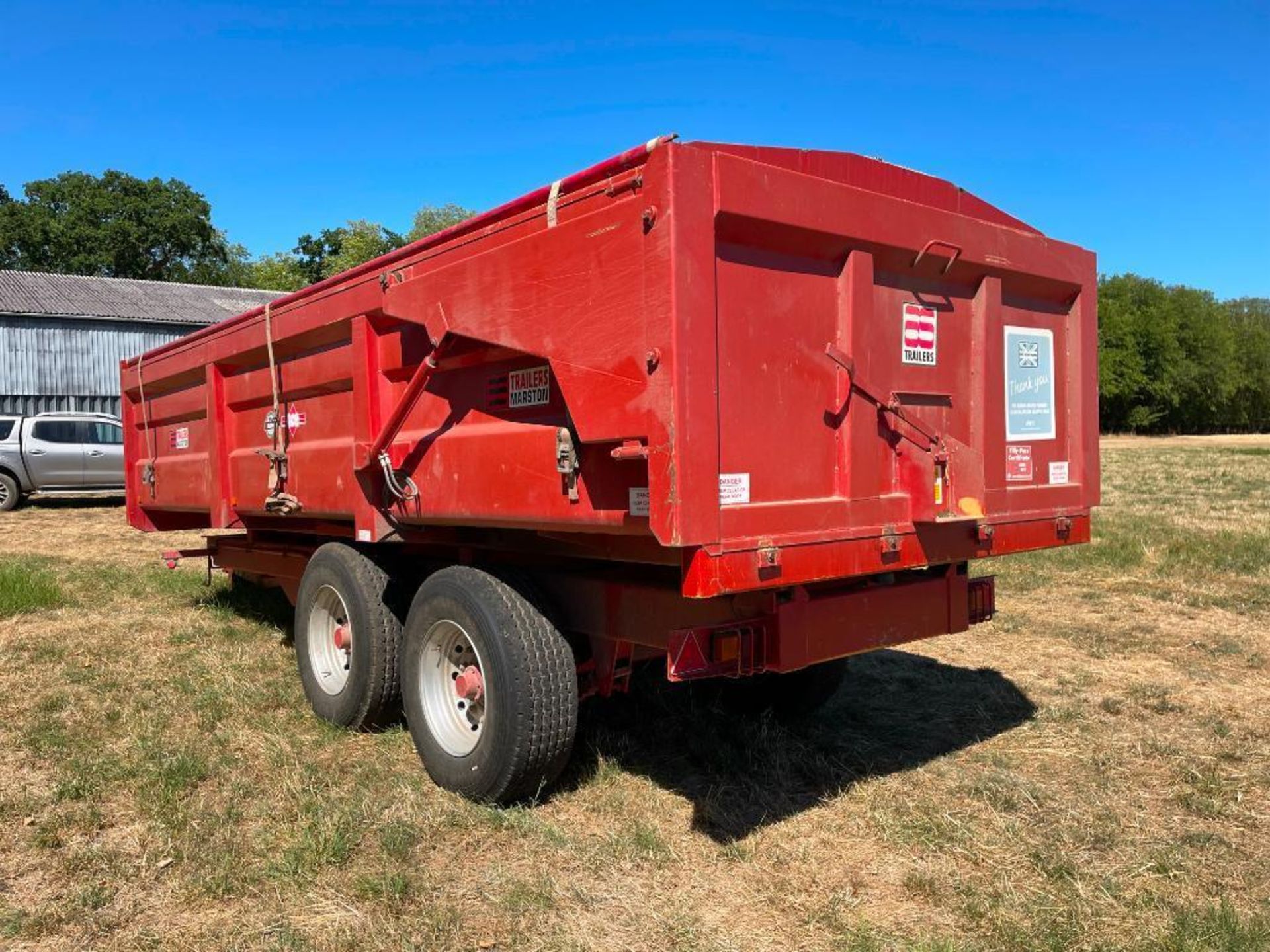 2008 AS Marston ACE Fen 14 14t grain trailer with sprung drawbar, rollover sheet, hydraulic tailgate - Image 9 of 10