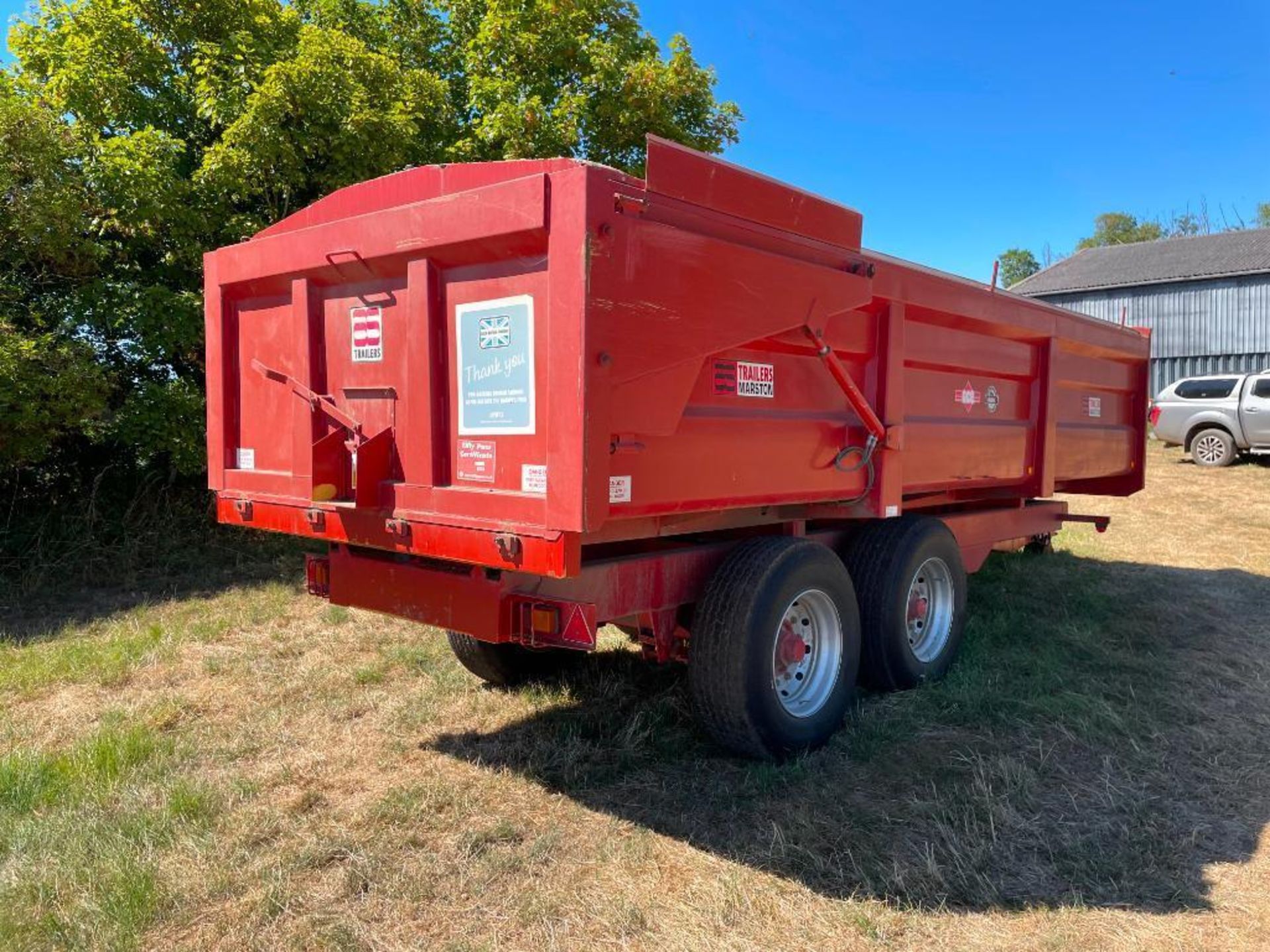 2008 AS Marston ACE Fen 14 14t grain trailer with sprung drawbar, rollover sheet, hydraulic tailgate - Image 8 of 10