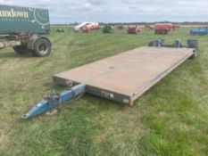 1997 AS Marston LL6.0S flat bed hydraulic lowering low loader trailer on 12.5/80-15.3 wheels and tyr