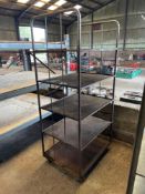 Steel shelf trolley