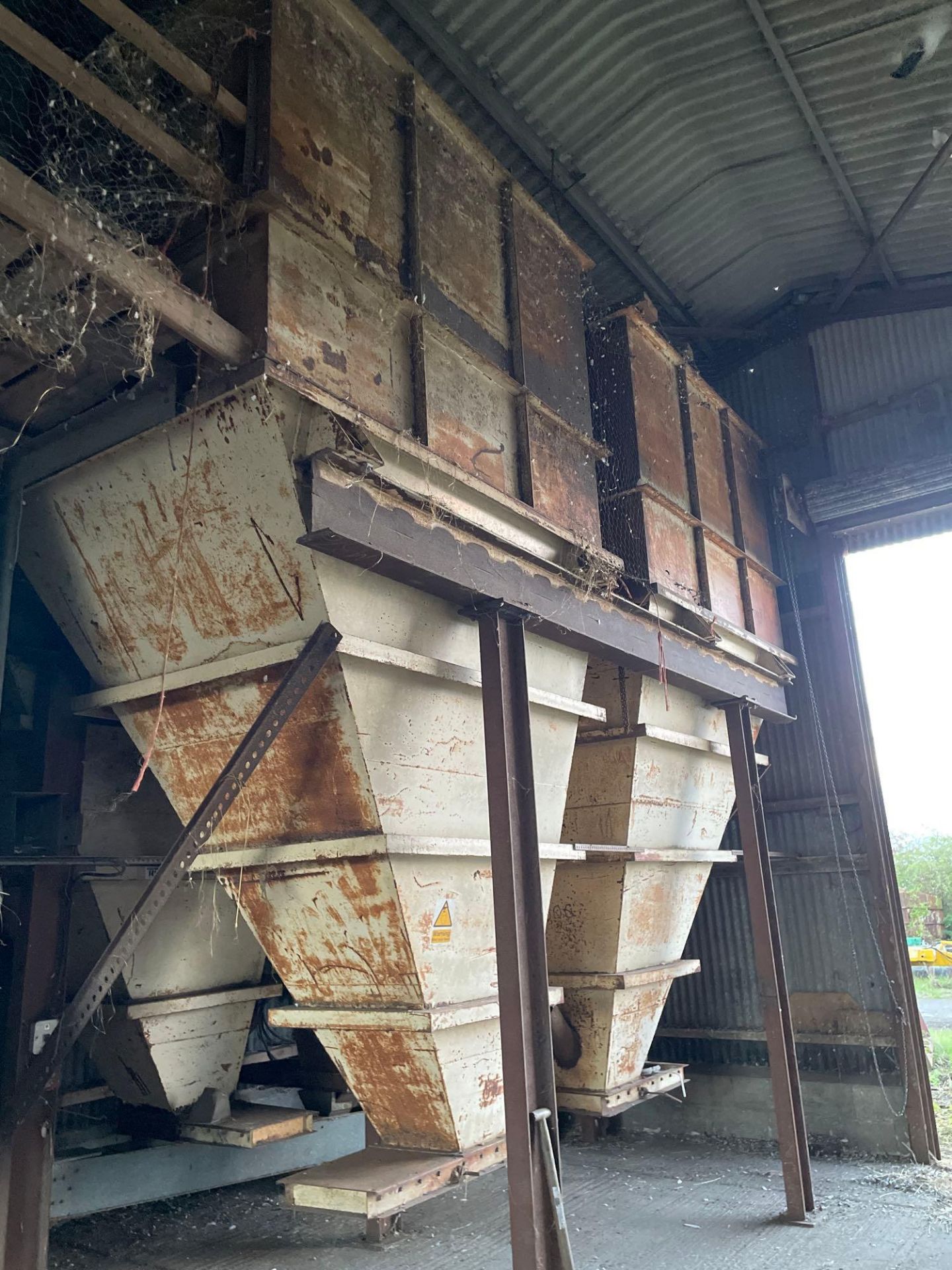 2No 10t Industrial grain bins, sold in situ, buyer to remove