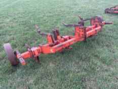 Howard 8' 6 leg fixed tine cultivator with depth wheels and rear linkage