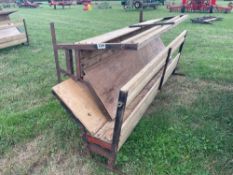 2No Shearwell wooden feed troughs