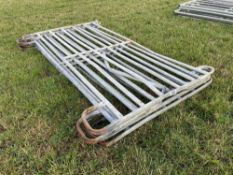 6No 10' galvanised cattle hurdles