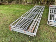 3No galvanised gates 14ft 11in