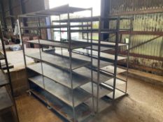 5 No. galvanised trolleys