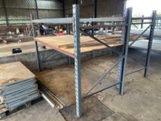 Single pallet rack section