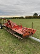 Kuhn HR4001 power harrow with rear crumbler and end tow kit comes with low loader trailer, PTO drive