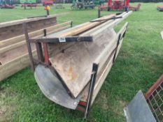 2No Shearwell wooden feed troughs