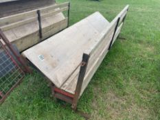 1No Shearwell wooden feed troughs