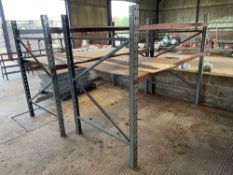 Single pallet rack section